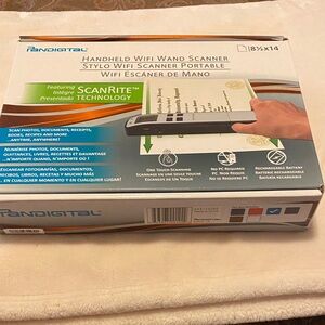 Pandigital Handheld WiFi Wand Scanner in White and Gray
